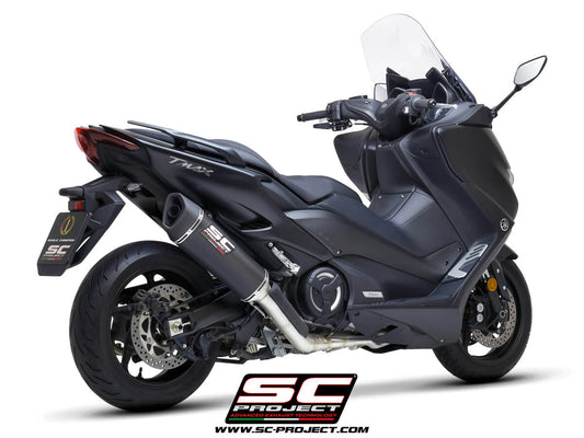 YAMAHA TMAX 560 (2020 - 2021) Full Exhaust System 2-1, stainless Steel, with SC1-R Muffler - Euro 5