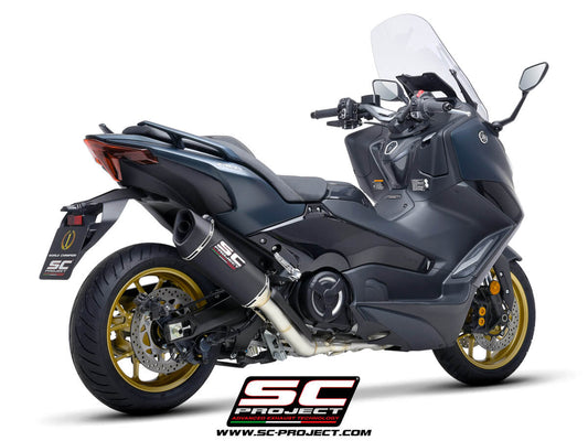 YAMAHA TMAX 560 (2022-2024) Full Exhaust System 2-1, stainless Steel, with SC1-R Muffler - RACING
