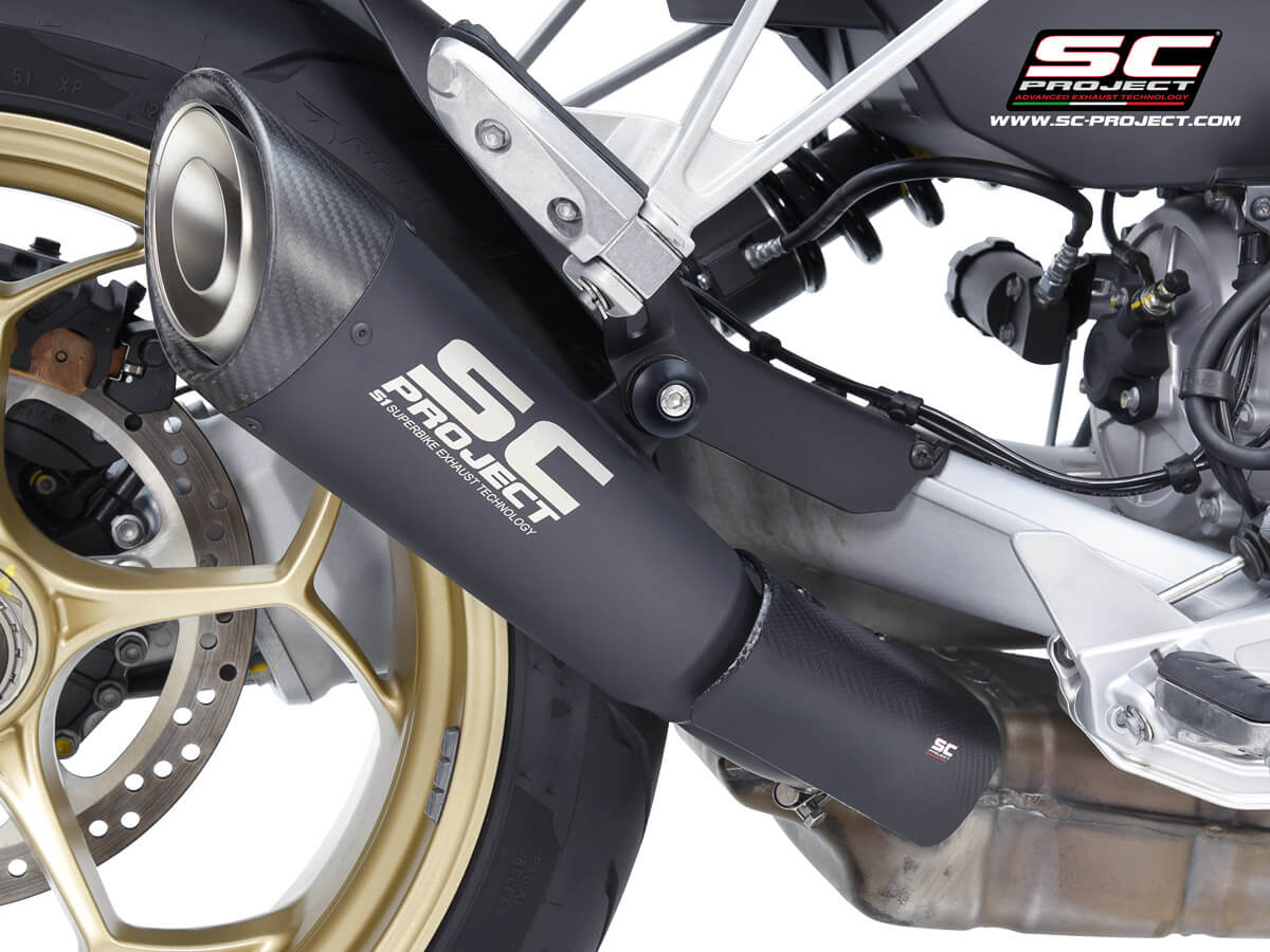 Moto Guzzi V100 MANDELLO (2023-2026) S1 titanium exhaust, matt black