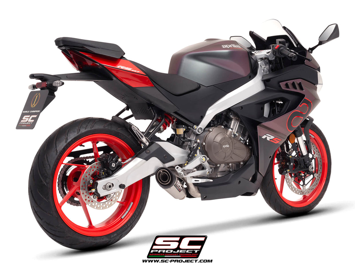 APRILIA  RS 457 (2024-2026) 2-1 Stainless steel full exhaust system, with S1 stainless steel exhaust