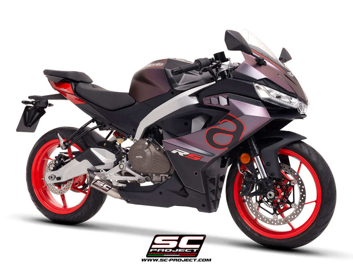 APRILIA  RS 457 (2024-2026) 2-1 Stainless steel full exhaust system, with S1 stainless steel exhaust