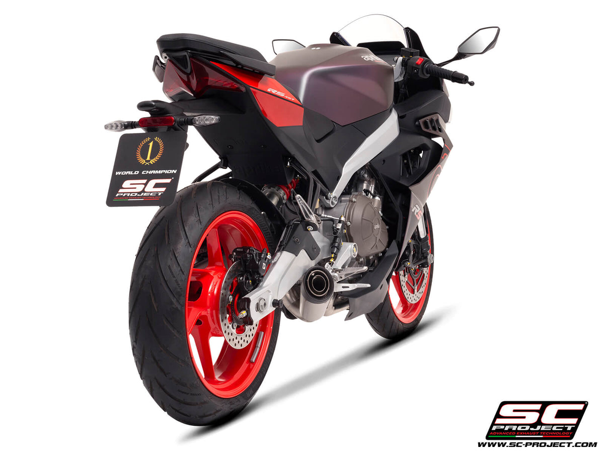 APRILIA  RS 457 (2024-2026) 2-1 Stainless steel full exhaust system, with S1 stainless steel exhaust