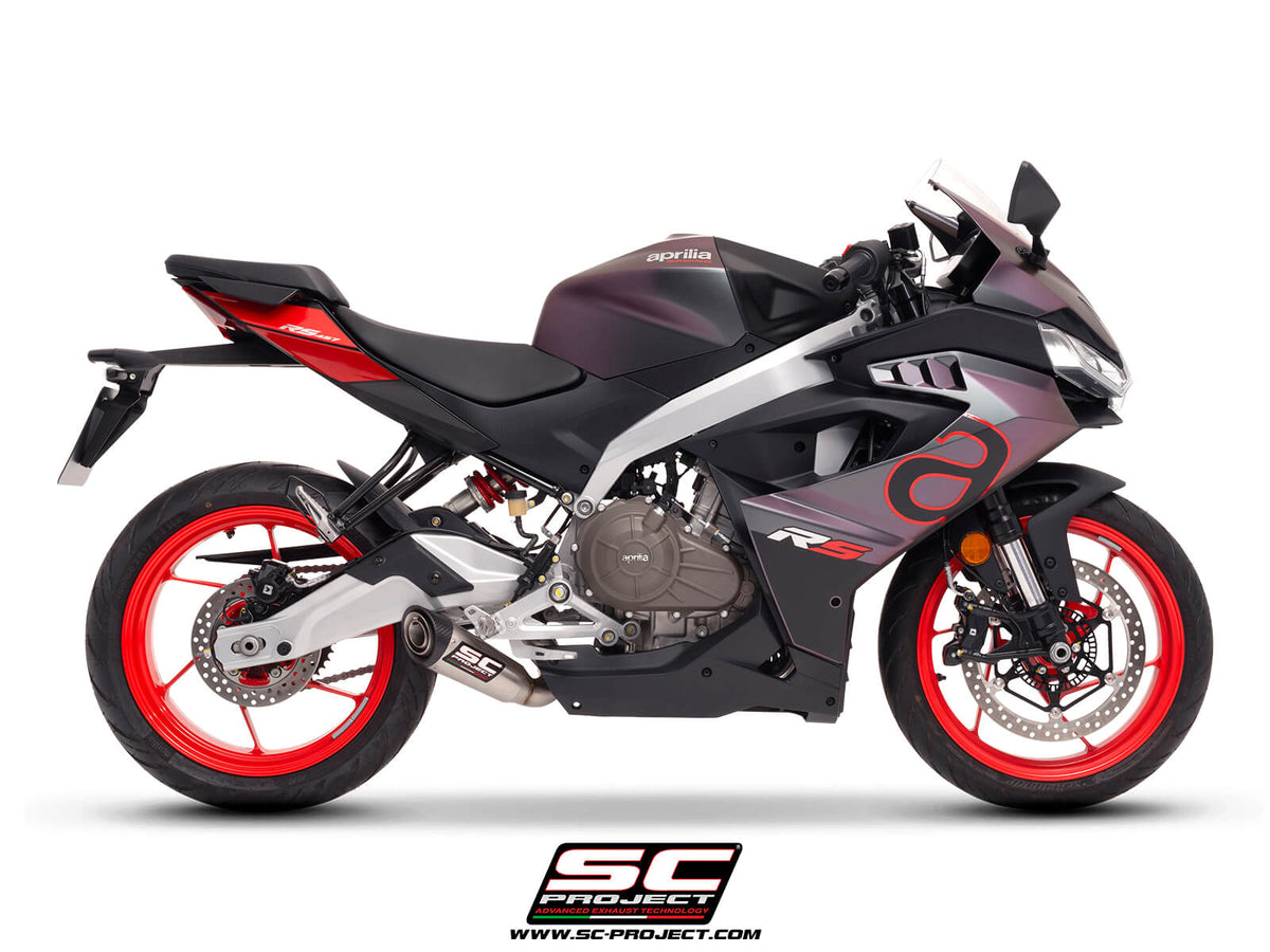 APRILIA  RS 457 (2024-2026) 2-1 Stainless steel full exhaust system, with S1 stainless steel exhaust
