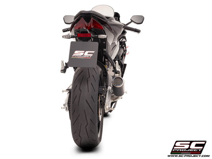 APRILIA RS 660 (2025-2026) 2-1 Stainless steel full exhaust system, with CR-T carbon exhaust with stoneguard grid