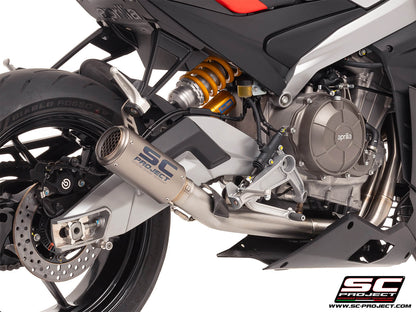APRILIA RS 660 (2025-2026) 2-1 Stainless steel full exhaust system, with CR-T titanium exhaust with stoneguard grid