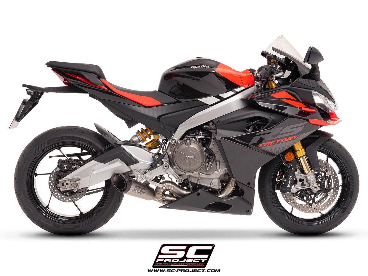APRILIA RS 660 (2025-2026) 2-1 Titanium full exhaust system, with S1 titanium exhaust, with welded sector link pipe