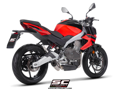 APRILIA TUONO 457 (2025-2026) 2-1 Stainless steel full exhaust system, with S1 stainless steel exhaust
