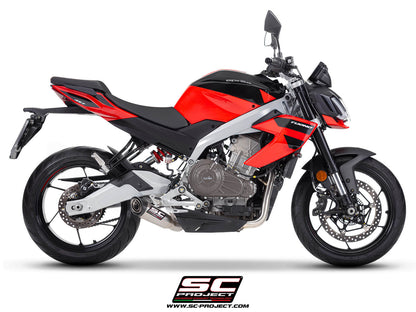 APRILIA TUONO 457 (2025-2026) 2-1 Stainless steel full exhaust system, with S1 stainless steel exhaust