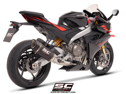 APRILIA TUONO 660 (2025-2026) 2-1 Stainless steel full exhaust system, with SC1-R carbon exhaust