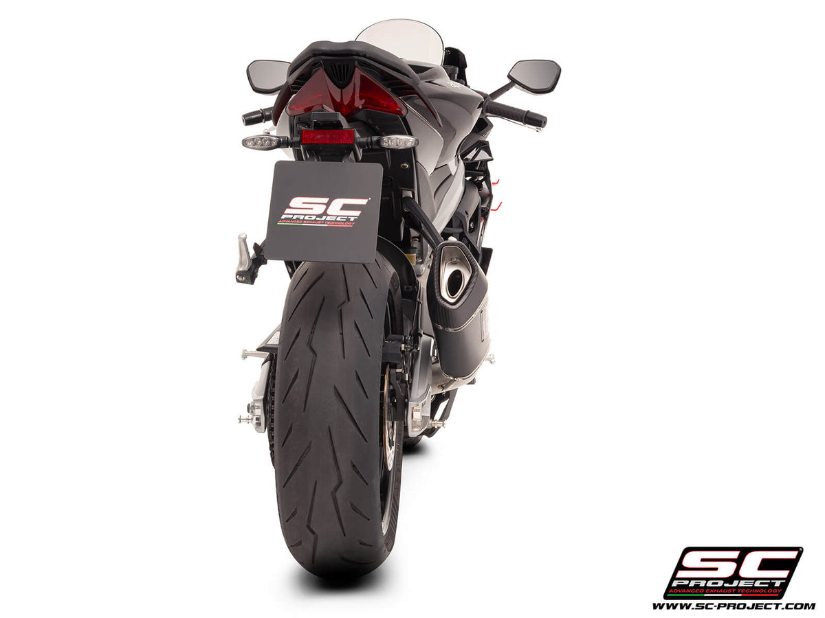 APRILIA TUONO 660 (2025-2026) 2-1 Stainless steel full exhaust system, with SC1-R carbon exhaust