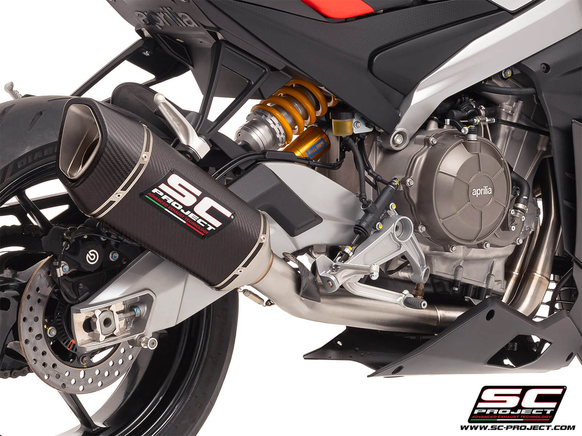 APRILIA TUONO 660 (2025-2026) 2-1 Stainless steel full exhaust system, with SC1-R carbon exhaust