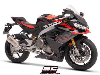 APRILIA TUONO 660 (2025-2026) 2-1 Stainless steel full exhaust system, with SC1-R titanium exhaust