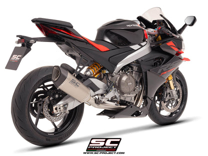APRILIA TUONO 660 (2025-2026) 2-1 Stainless steel full exhaust system, with SC1-R titanium exhaust