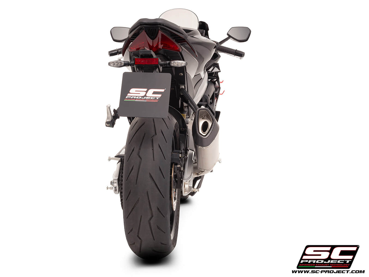 APRILIA TUONO 660 (2025-2026) 2-1 Stainless steel full exhaust system, with SC1-R titanium exhaust