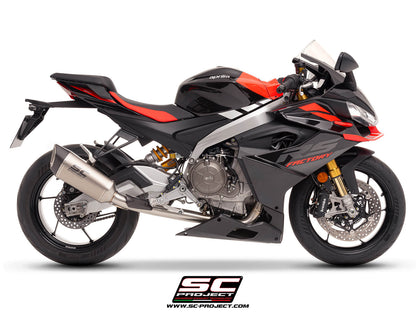 APRILIA TUONO 660 (2025-2026) 2-1 Stainless steel full exhaust system, with SC1-R titanium exhaust