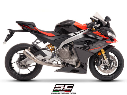 APRILIA TUONO 660 (2025-2026) 2-1 Titanium full exhaust system, with CR-T titanium exhaust