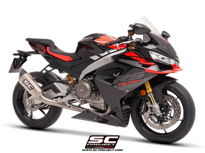 APRILIA TUONO 660 (2025-2026) 2-1 "Trofeo" full exhaust system titanium, with SC1-R titanium exhaust