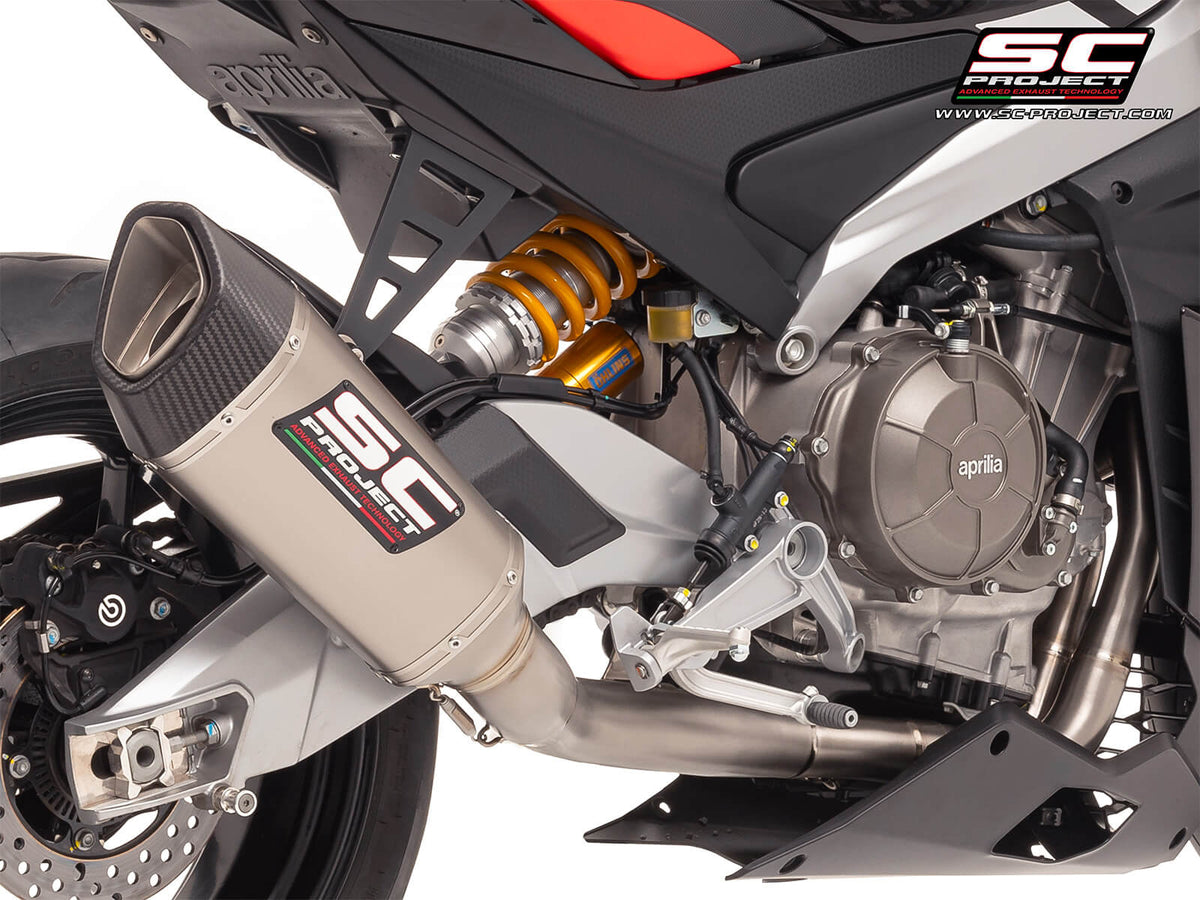 APRILIA TUONO 660 (2025-2026) 2-1 "Trofeo" full exhaust system titanium, with SC1-R titanium exhaust