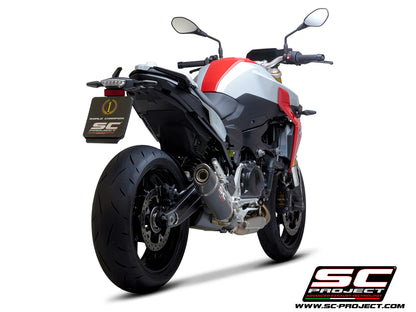 BMW F 900 R (2025-2026) Carbon Conic Muffler with Ceramic Coated Black Chamber
