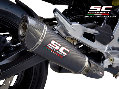 BMW F 900 R (2025-2026) Carbon Conic Muffler with Ceramic Coated Black Chamber