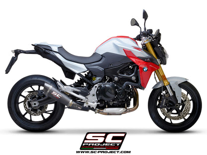 BMW F 900 R (2025-2026) Carbon Conic Muffler with Ceramic Coated Black Chamber