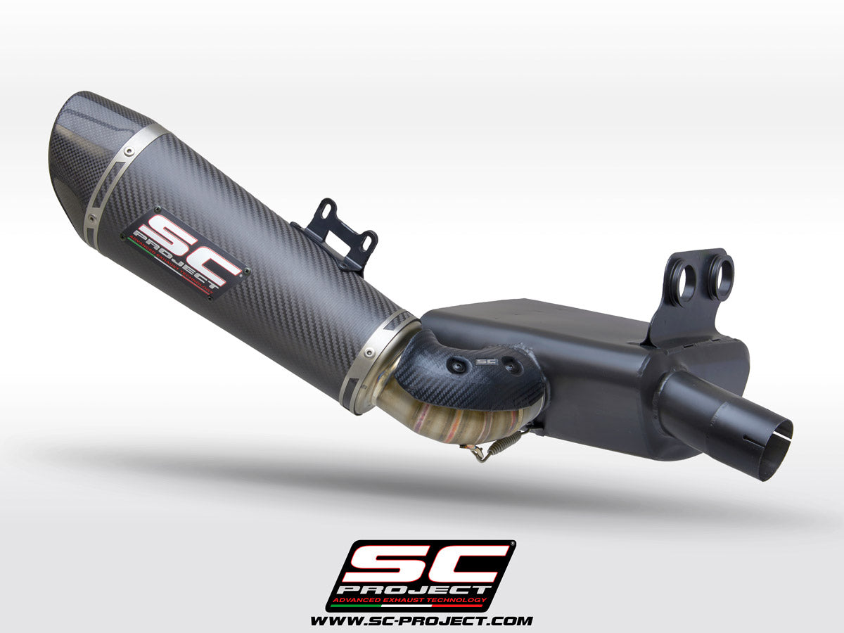 BMW F 900 R (2025-2026) Carbon Conic Muffler with Ceramic Coated Black Chamber