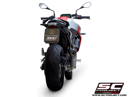 BMW F 900 R (2025-2026) Carbon Conic Muffler with Ceramic Coated Black Chamber