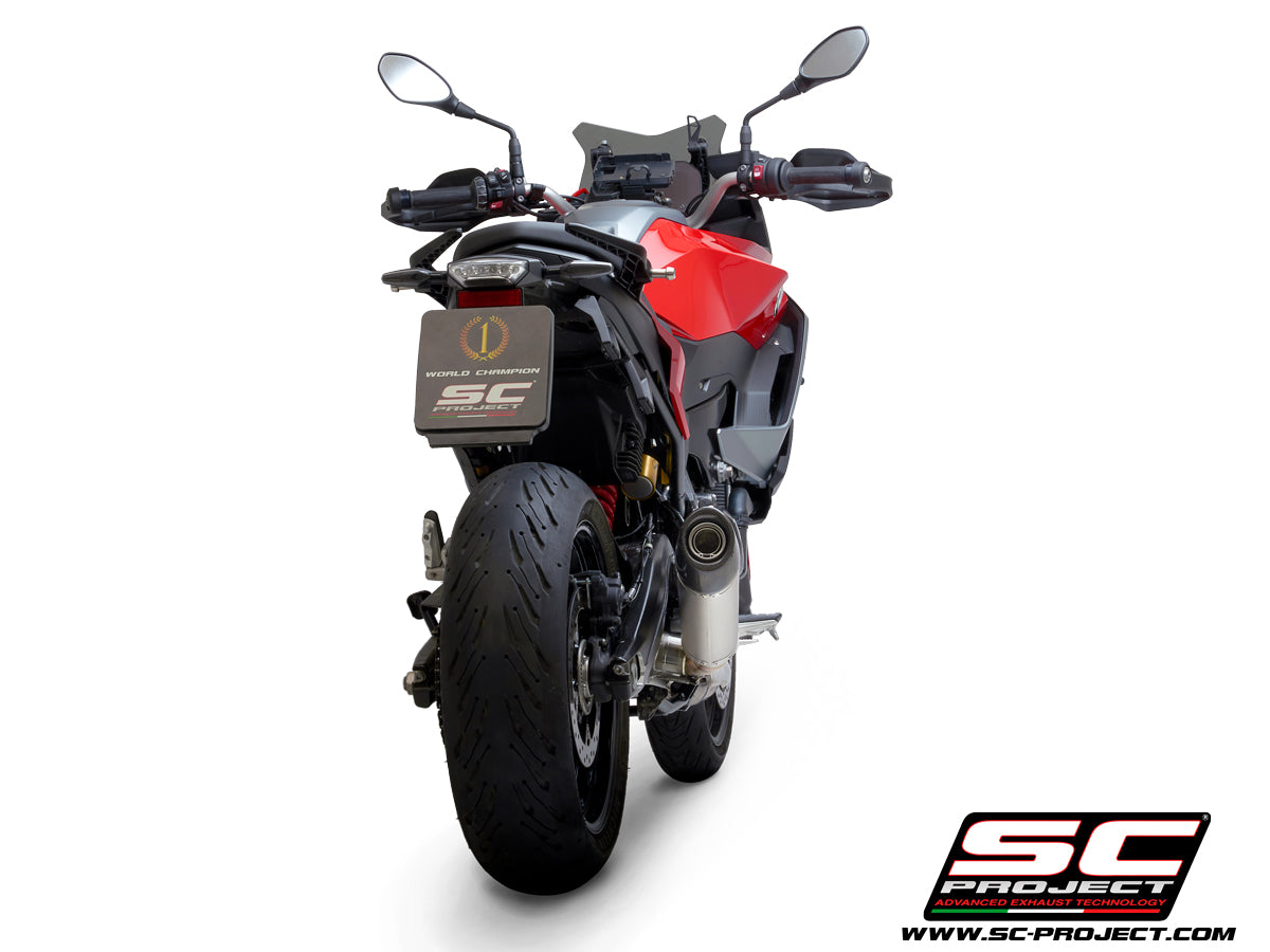 BMW F 900 R (2025-2026) Conic muffler, Titanium, with carbon fibre end cap