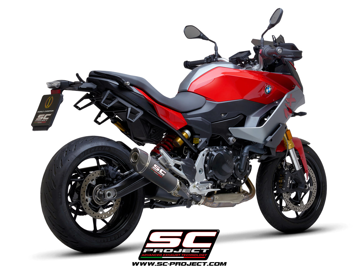 BMW F 900 XR (2025-2026) Carbon Conic Muffler with Ceramic Coated Matte Black Chamber