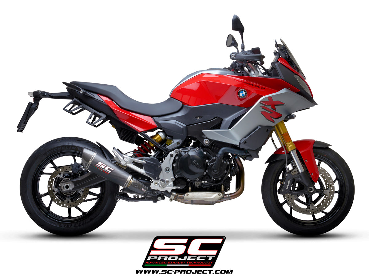 BMW F 900 XR (2025-2026) Carbon Conic Muffler with Ceramic Coated Matte Black Chamber