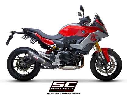 BMW F 900 XR (2025-2026) Carbon Conic Muffler with Ceramic Coated Matte Black Chamber