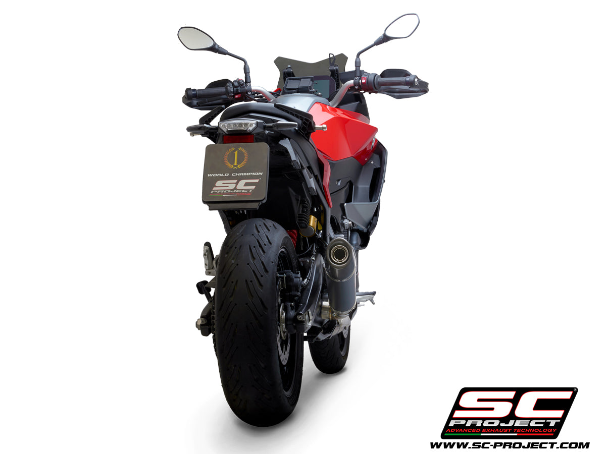BMW F 900 XR (2025-2026) Carbon Conic Muffler with Ceramic Coated Matte Black Chamber