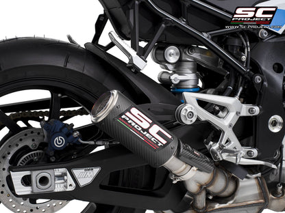BMW M 1000 R (2025-2026) CR-T carbon fibre exhaust, with stoneguard grid