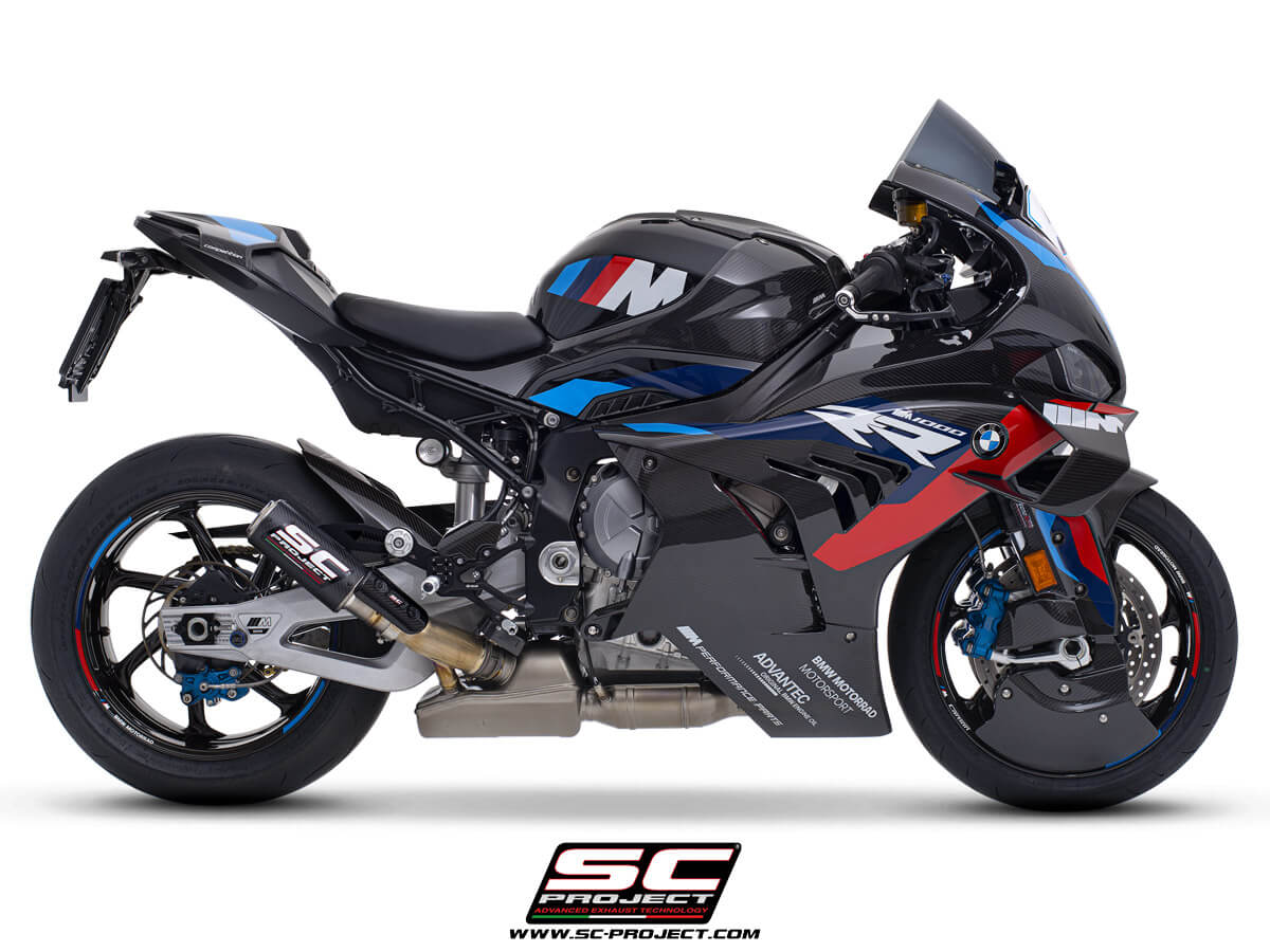 BMW M 1000 RR (2025-2026) CR-T carbon exhaust, with stoneguard grid