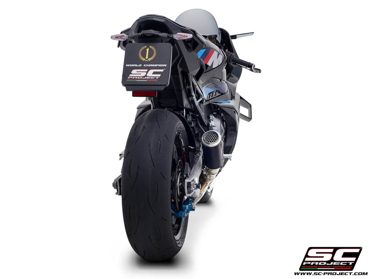 BMW M 1000 RR (2020-2024) CR-T carbon exhaust, with stoneguard grid