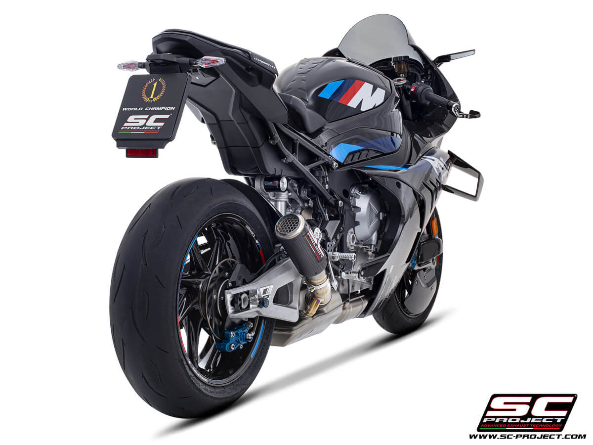 BMW M 1000 RR (2020-2024) CR-T carbon exhaust, with stoneguard grid