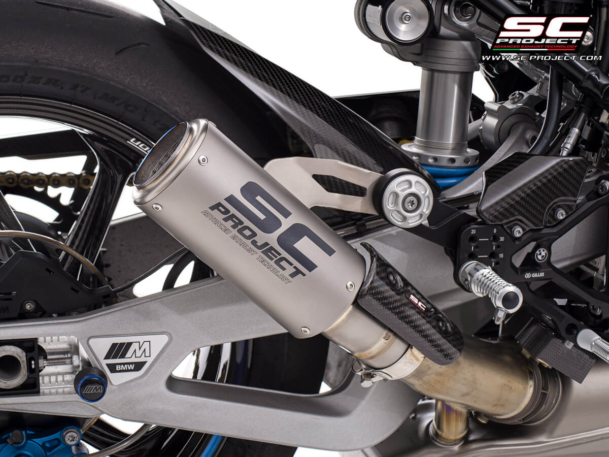 BMW M 1000 RR (2025-2026) CR-T titanium exhaust, with stoneguard grid