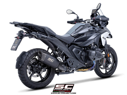 BMW R 1300 GS (2023-2026) Adventure-R titanium exhaust, matt black, compatible with original side-cases