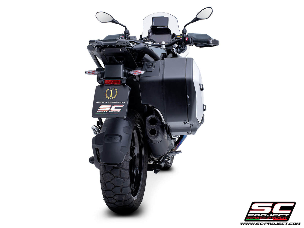 BMW R 1300 GS (2023-2026) Adventure-R titanium exhaust, matt black, compatible with original side-cases