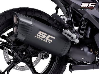 BMW R 1300 GS (2023-2026) Adventure-R titanium exhaust, matt black, compatible with original side-cases