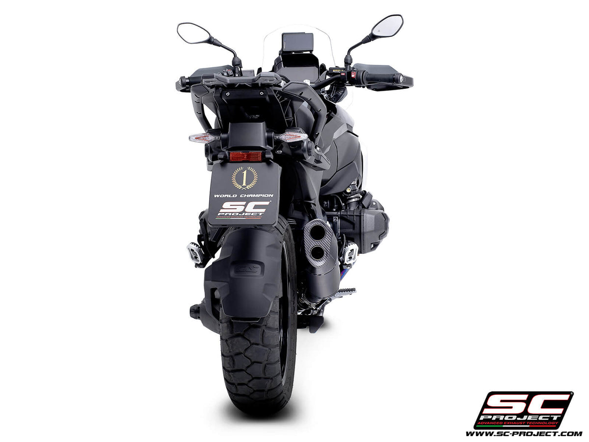 BMW R 1300 GS (2023-2026) Adventure-R titanium exhaust, matt black, compatible with original side-cases