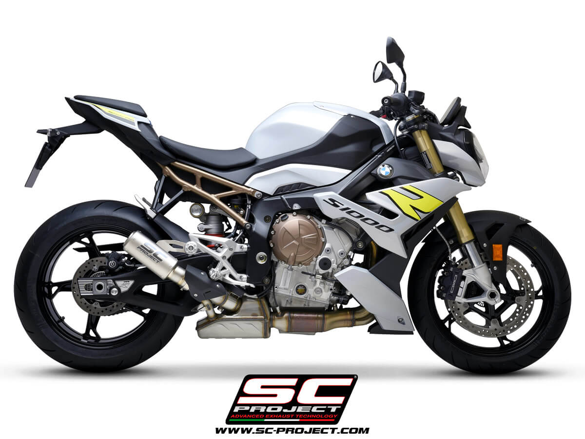 BMW S 1000 R (2025-2026) GP70-R Muffler, with Titanium end cap CR-T Muffler, with Titanium mesh on exit muffler