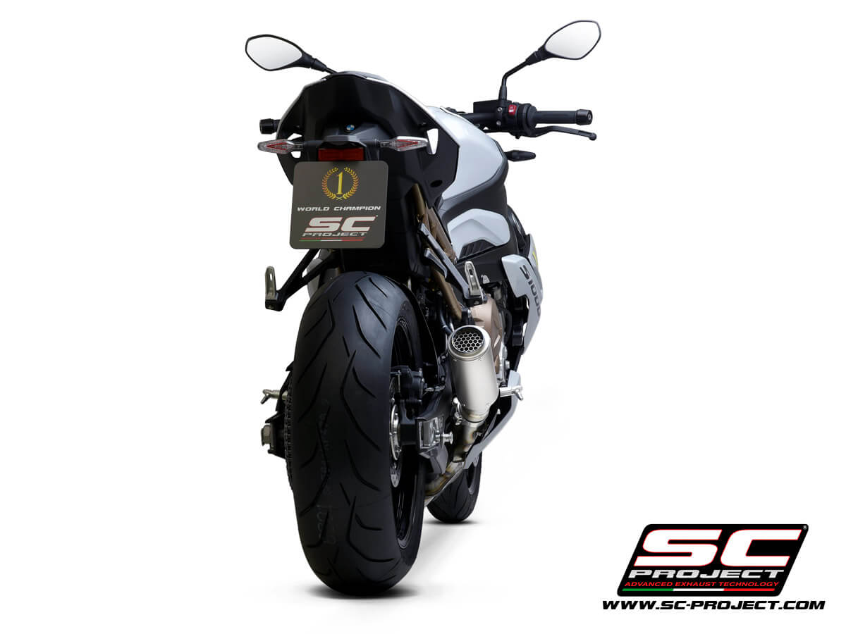 BMW S 1000 R (2021-2024) GP70-R Muffler, with Titanium end cap CR-T Muffler, with Titanium mesh on exit muffler