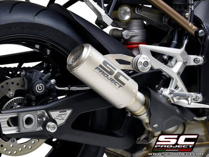 BMW S 1000 R (2025-2026) GP70-R Muffler, with Titanium end cap CR-T Muffler, with Titanium mesh on exit muffler