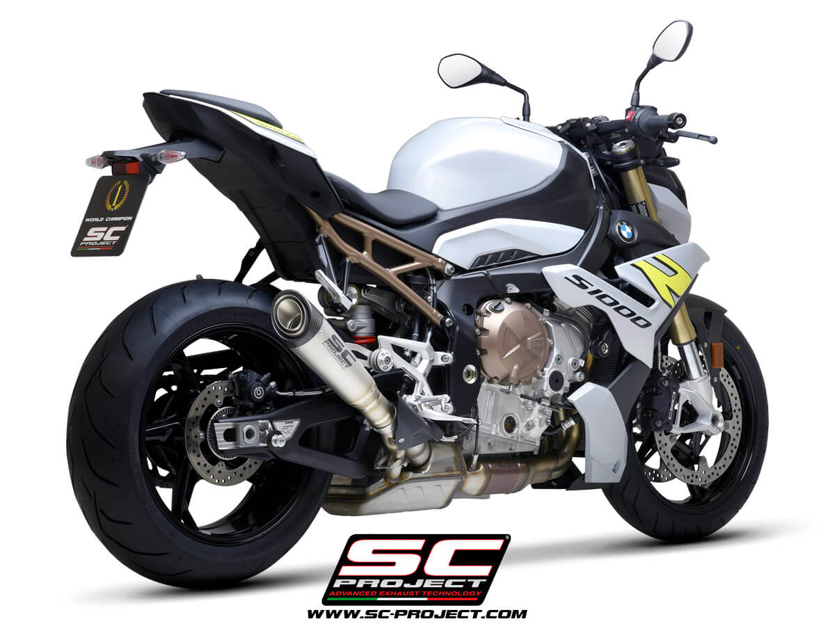 BMW S 1000 R (2021-2024) S1 Muffler, Titanium, with Carbon fiber end cap