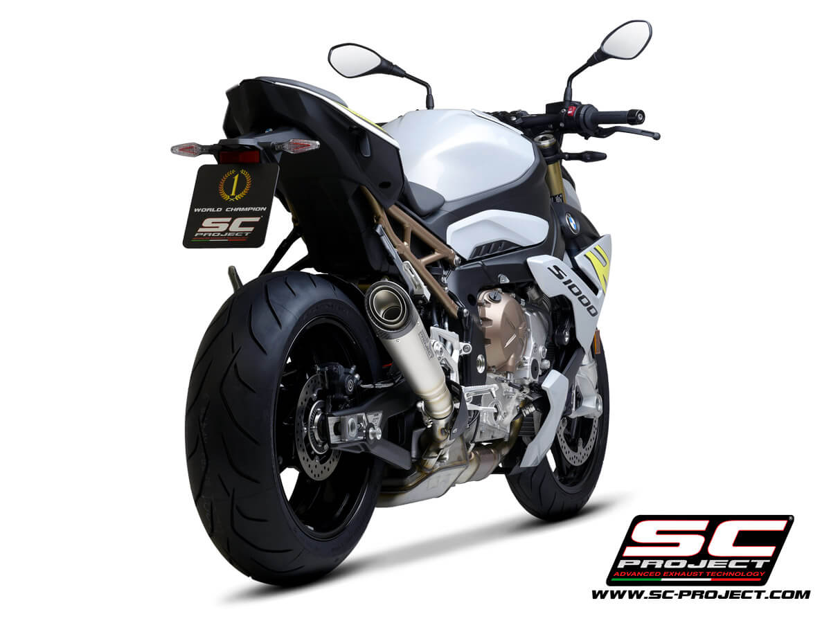 BMW S 1000 R (2021-2024) S1 Muffler, Titanium, with Carbon fiber end cap
