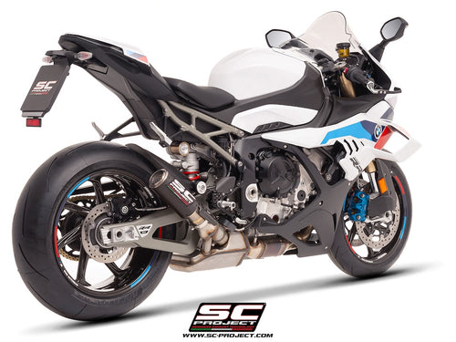 BMWS 1000 RR (2025-2026) CR-T carbon fibre exhaust, with stoneguard grid