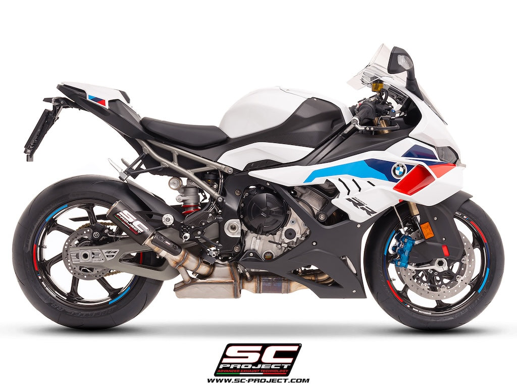 BMWS 1000 RR (2025-2026) CR-T carbon fibre exhaust, with stoneguard grid