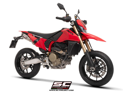 DUCATI HYPERMOTARD 698 MONO - RVE (2024-2026) Dual undertail S1 titanium exhaust, with stoneguard grid