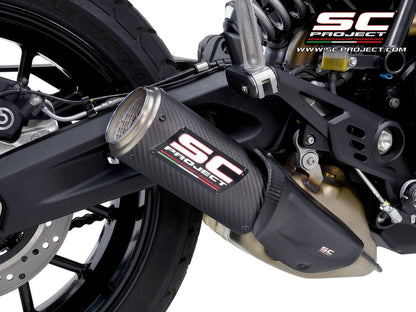 DUCATI SCRAMBLER 800 (2025-2026) CR-T carbon exhaust, with stoneguard grid